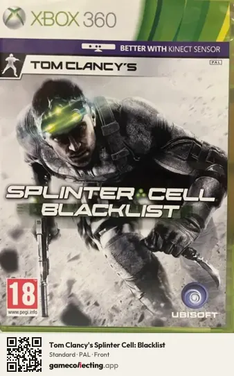 Tom Clancy's Splinter Cell: Blacklist Xbox 360, PAL box front