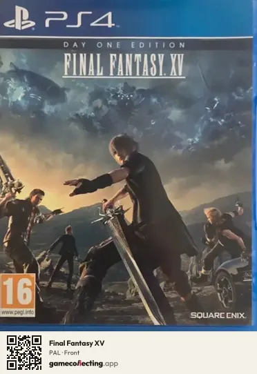 Final Fantasy XV PlayStation 4, PAL box front