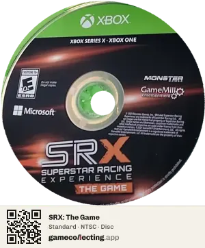 SRX: The Game Xbox Series X, NTSC disc