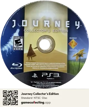 Journey Collector's Edition PlayStation 3, NTSC disc