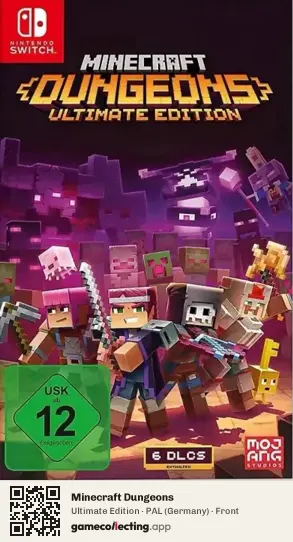 Minecraft Dungeons Nintendo Switch, Germany box front