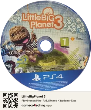 LittleBigPlanet 3 PlayStation 4, PAL disc