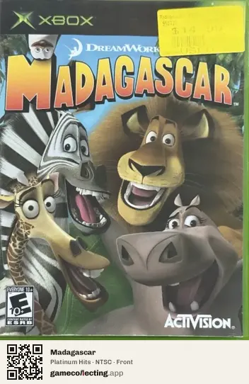 Madagascar Xbox, NTSC box front