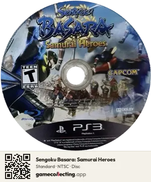 Sengoku Basara: Samurai Heroes PlayStation 3, NTSC disc