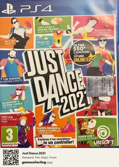 Just Dance 2021 PlayStation 4, Italy box front