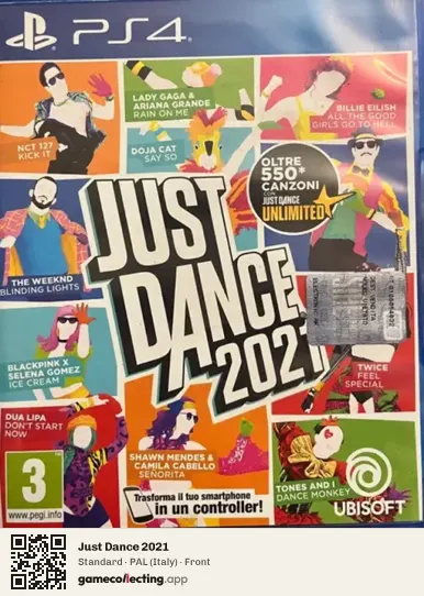 Just Dance 2021 PlayStation 4, Italy box front