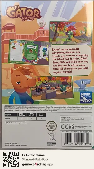 Lil Gator Game Nintendo Switch, PAL box back