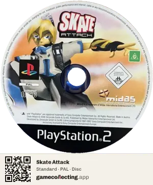 Skate Attack PlayStation 2, PAL disc