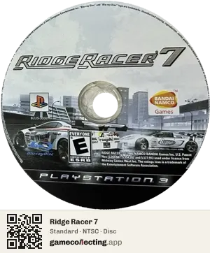 Ridge Racer 7 PlayStation 3, NTSC disc