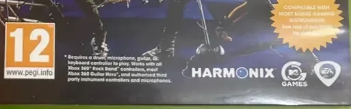 Rock Band 3, the PEGI square on its front