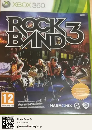 Rock Band 3 Xbox 360, PAL box front