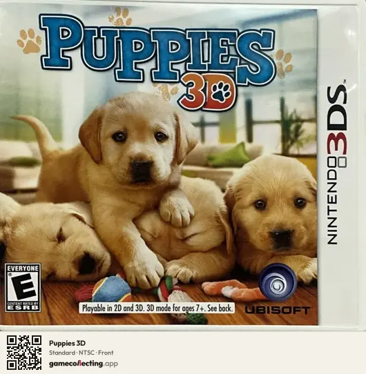 Puppies 3D Nintendo 3DS, NTSC box front