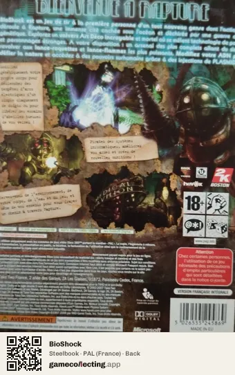 BioShock Xbox 360, France box back