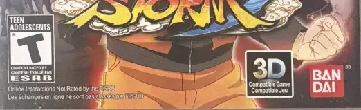 Naruto Shippuden: Ultimate Ninja Storm 3, the ESRB box on its front