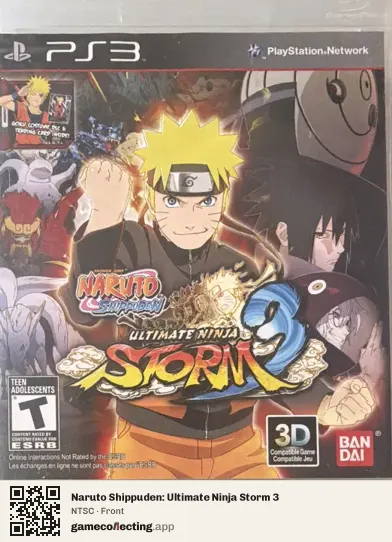 Naruto Shippuden: Ultimate Ninja Storm 3 PlayStation 3, NTSC box front