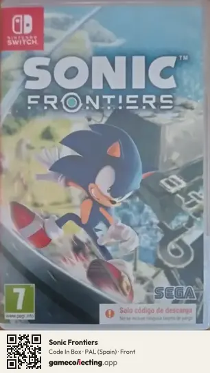 Sonic Frontiers Nintendo Switch, Spain box front