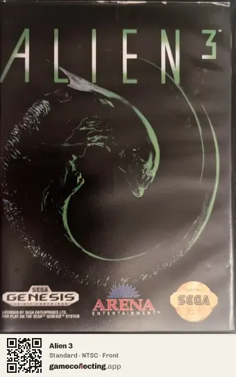 Alien 3 Sega Mega Drive / Genesis, NTSC box front