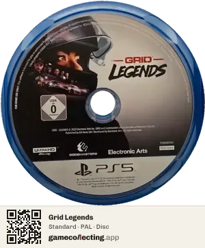 Grid Legends PlayStation 5, PAL disc