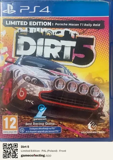 Dirt 5 PlayStation 4, Poland box front
