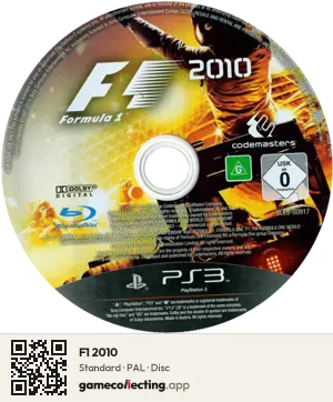 F1 2010 PlayStation 3, PAL disc
