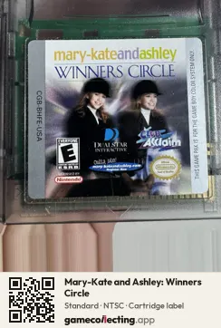 Mary-Kate and Ashley: Winners Circle Game Boy Color, NTSC cartridge label