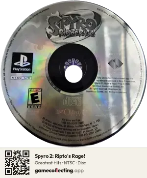 Spyro 2: Ripto's Rage! PlayStation, NTSC disc