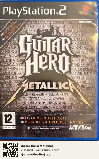 Guitar Hero: Metallica PlayStation 2, France box front