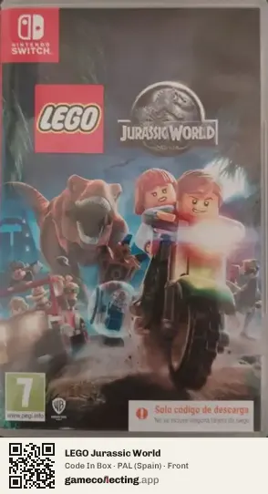 LEGO Jurassic World Nintendo Switch, Spain box front