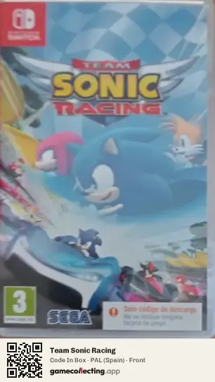 Team Sonic Racing Nintendo Switch, Spain box front
