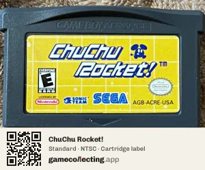 ChuChu Rocket! Game Boy Advance, NTSC cartridge label