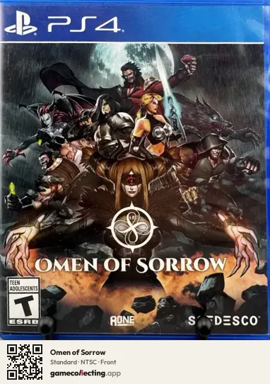 Omen of Sorrow PlayStation 4, NTSC box front