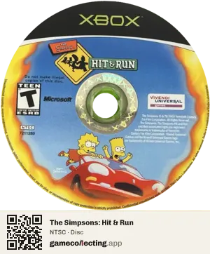 The Simpsons: Hit & Run Xbox, NTSC disc