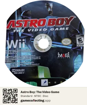 Astro Boy: The Video Game Nintendo Wii, NTSC disc