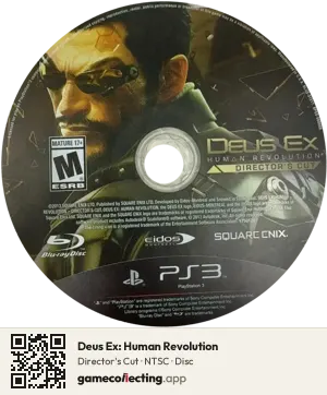 Deus Ex: Human Revolution PlayStation 3, NTSC disc