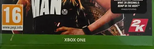 WWE 2K20, the PEGI square on its front