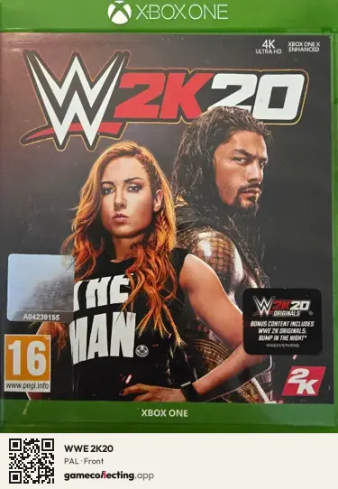 WWE 2K20 Xbox One, PAL box front