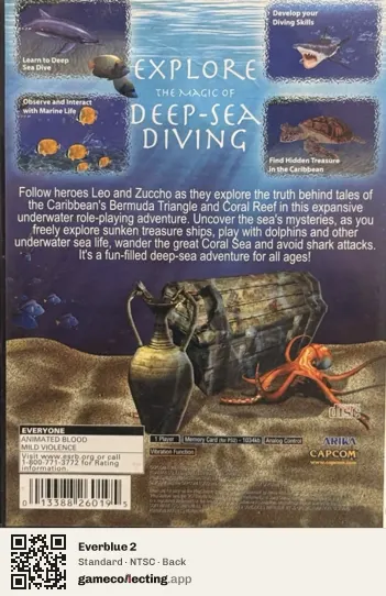 Everblue 2 PlayStation 2, NTSC box back