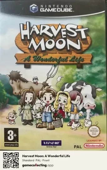 Harvest Moon: A Wonderful Life Nintendo GameCube, PAL box front