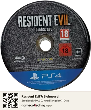 Resident Evil 7: Biohazard PlayStation 4, PAL disc