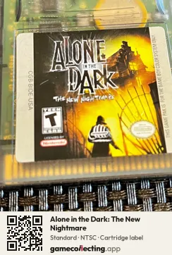 Alone in the Dark: The New Nightmare Game Boy Color, NTSC cartridge label