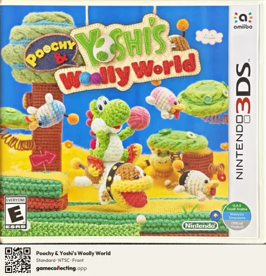 Poochy & Yoshi's Woolly World Nintendo 3DS, NTSC box front