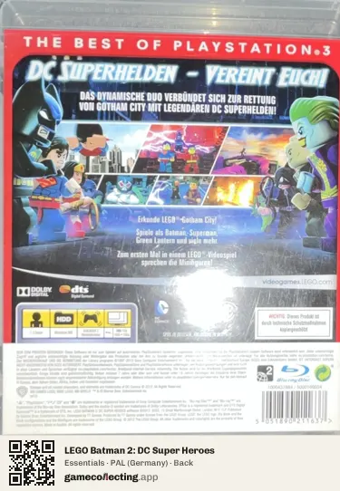 LEGO Batman 2: DC Super Heroes PlayStation 3, Germany box back