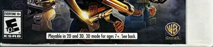 LEGO Ninjago: Shadow of Ronin, the ESRB box on its front