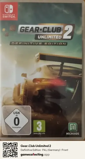 Gear.Club Unlimited 2 Nintendo Switch, Germany box front