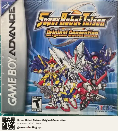 Super Robot Taisen: Original Generation Game Boy Advance, NTSC box front