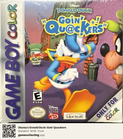 Disney's Donald Duck: Goin' Quackers Game Boy Color, NTSC box front
