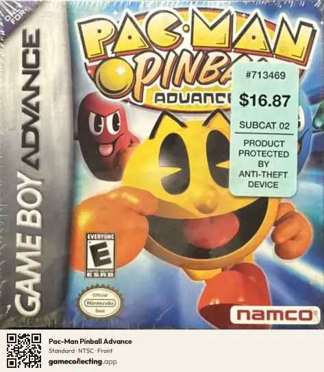 Pac-Man Pinball Advance Game Boy Advance, NTSC box front