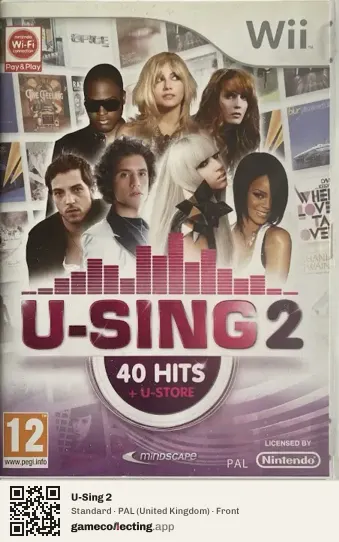 U-Sing 2 Nintendo Wii, United Kingdom box front