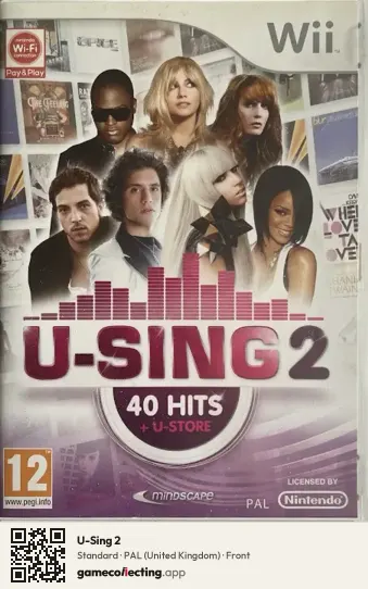 U-Sing 2 Nintendo Wii, United Kingdom box front