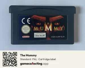 The Mummy Game Boy Advance, PAL cartridge label